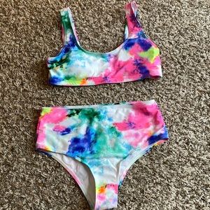 New high waisted tie dye swimsuit